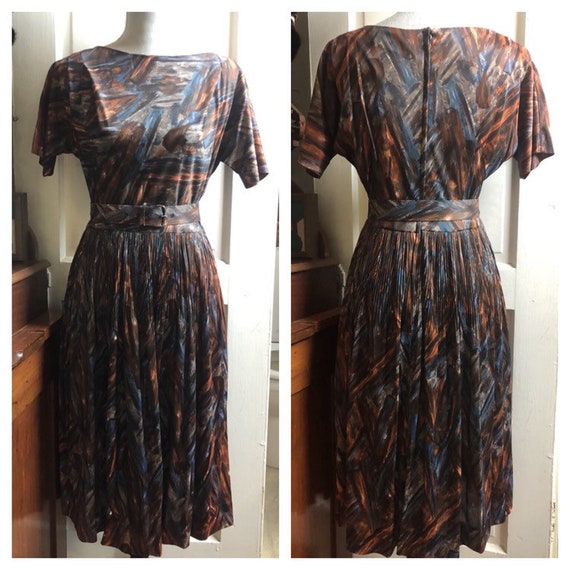 1960s Brown Dress | 1960s Orange Dress | 1960s Blu