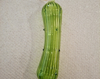 Hand-Blown Glass Pickle Ornament | Vegetable Christmas Gift | Lucky Pickle Decor