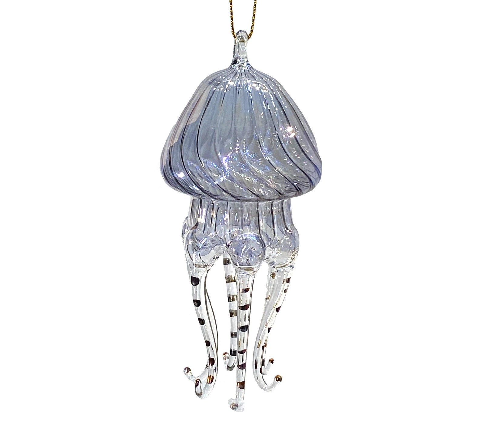 Mouth Blown Glass Jellyfish Christmas Ornament Wedding Etsy
