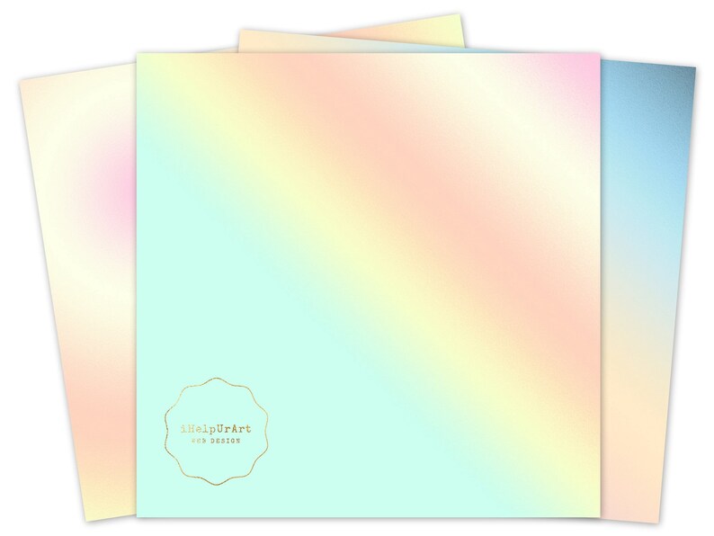 Pastel Gradient Papers Gradient Backrounds Bundle Candy Etsy