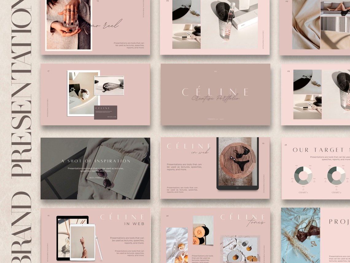 PowerPoint Presentation Template Canva Slide Deck Portfolio Etsy