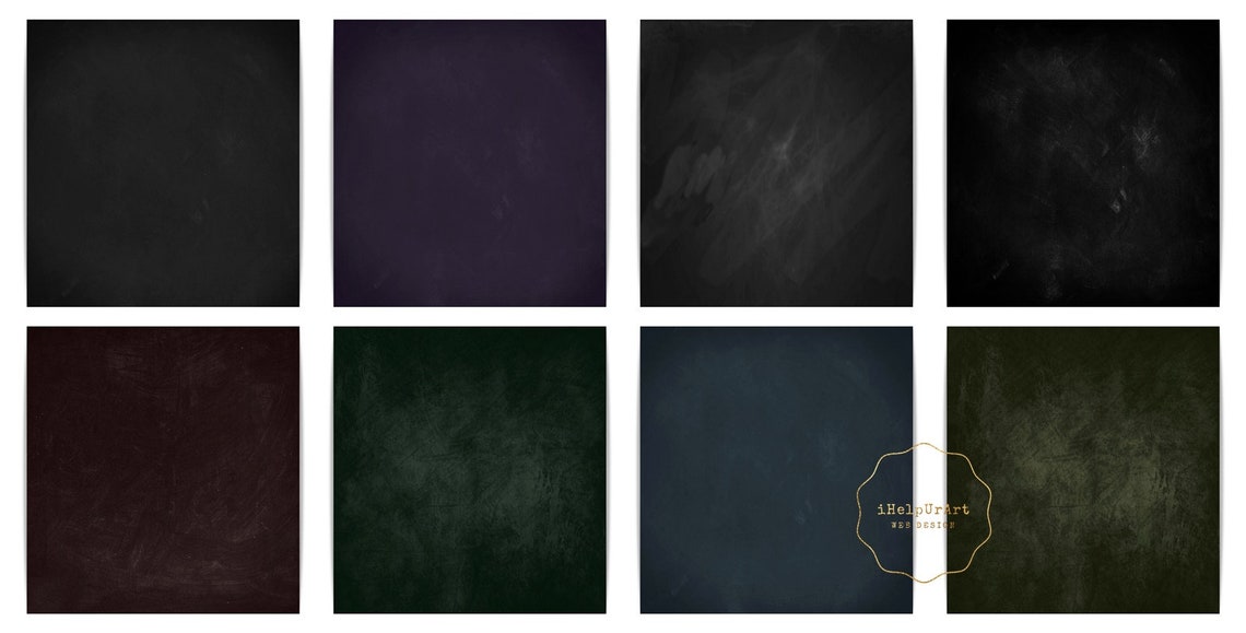 Chalkboard Digital Paper Blackboard Papers Colorful Etsy