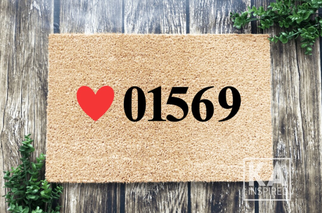 Personalized Doormat With Zip Code New Homeowner Gift Etsy