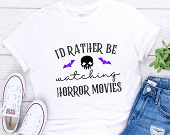I'd Rather be Watching Horror Movies svg, Horror movie svg, Horror svg, Horror Movie cut file, Halloween svg, Halloween cut file