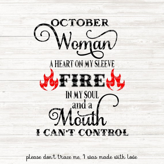 Download October Woman Svg October Birthday Svg October Svg Etsy