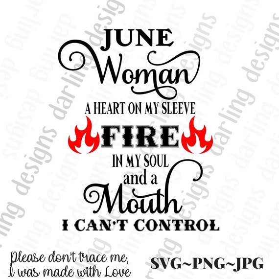 Download June Woman Svg Cut File For Cricut And Silhouette Svg June Etsy