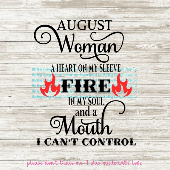 Download August Woman Svg Comes With Png Svg And Jpg Files August Etsy