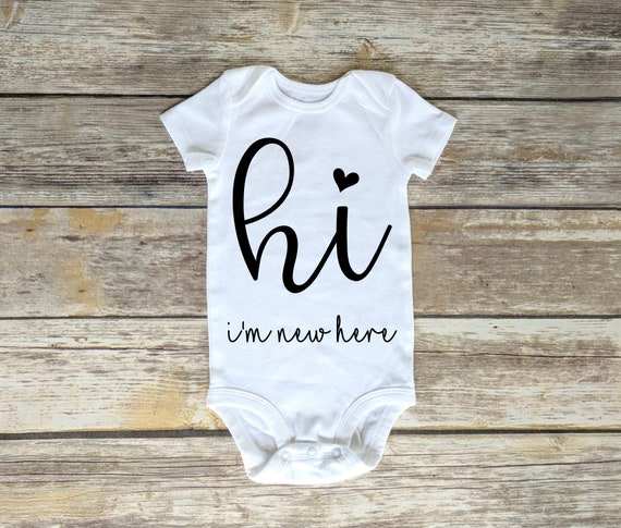 Download Hi I M New Here Svg Baby Svg Newborn Svg Etsy