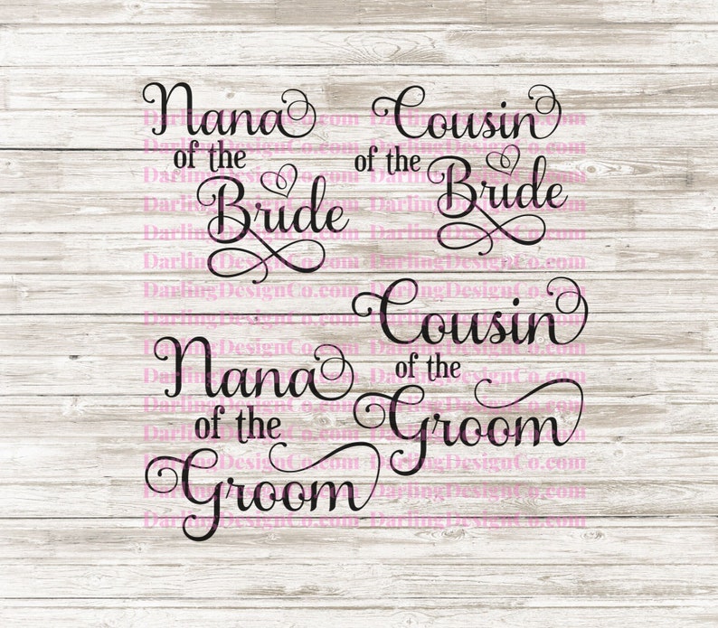 Download Wedding Party svg cut file for cricut and silhouette bride ...