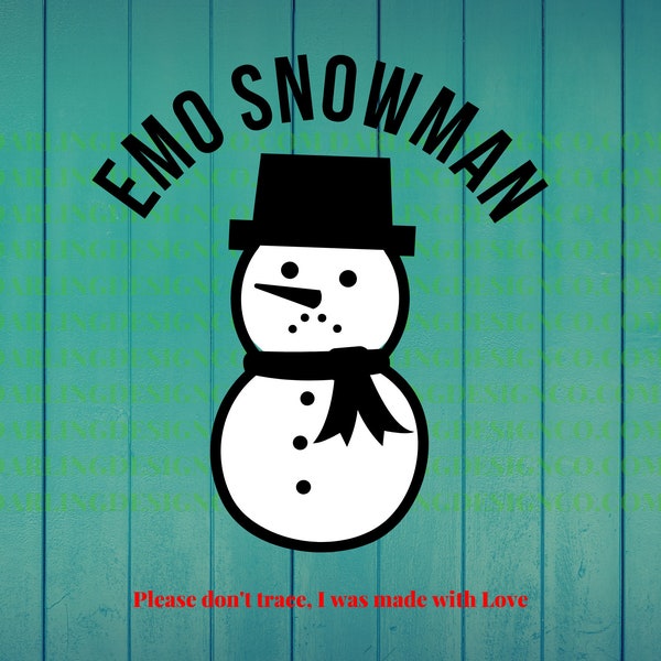 Emo Snowman svg - Funny snowman svg - Christmas svg - Funny Christmas svg