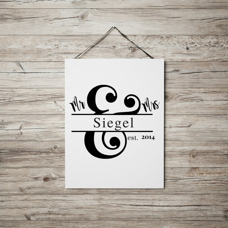 Download Mr and Mrs svg split monogram cut file for cricut and | Etsy