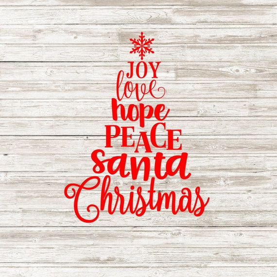 Download Christmas Words Svg Christmas Tree Svg Etsy