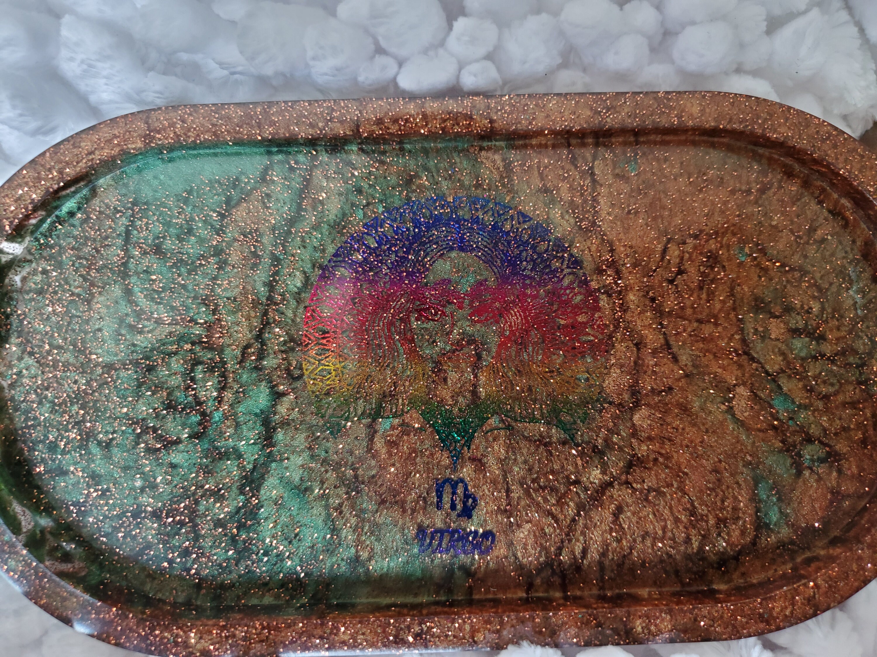 Rolling Tray Sets Rolling Tray Cool Ashtray Virgo Zodiac Etsy