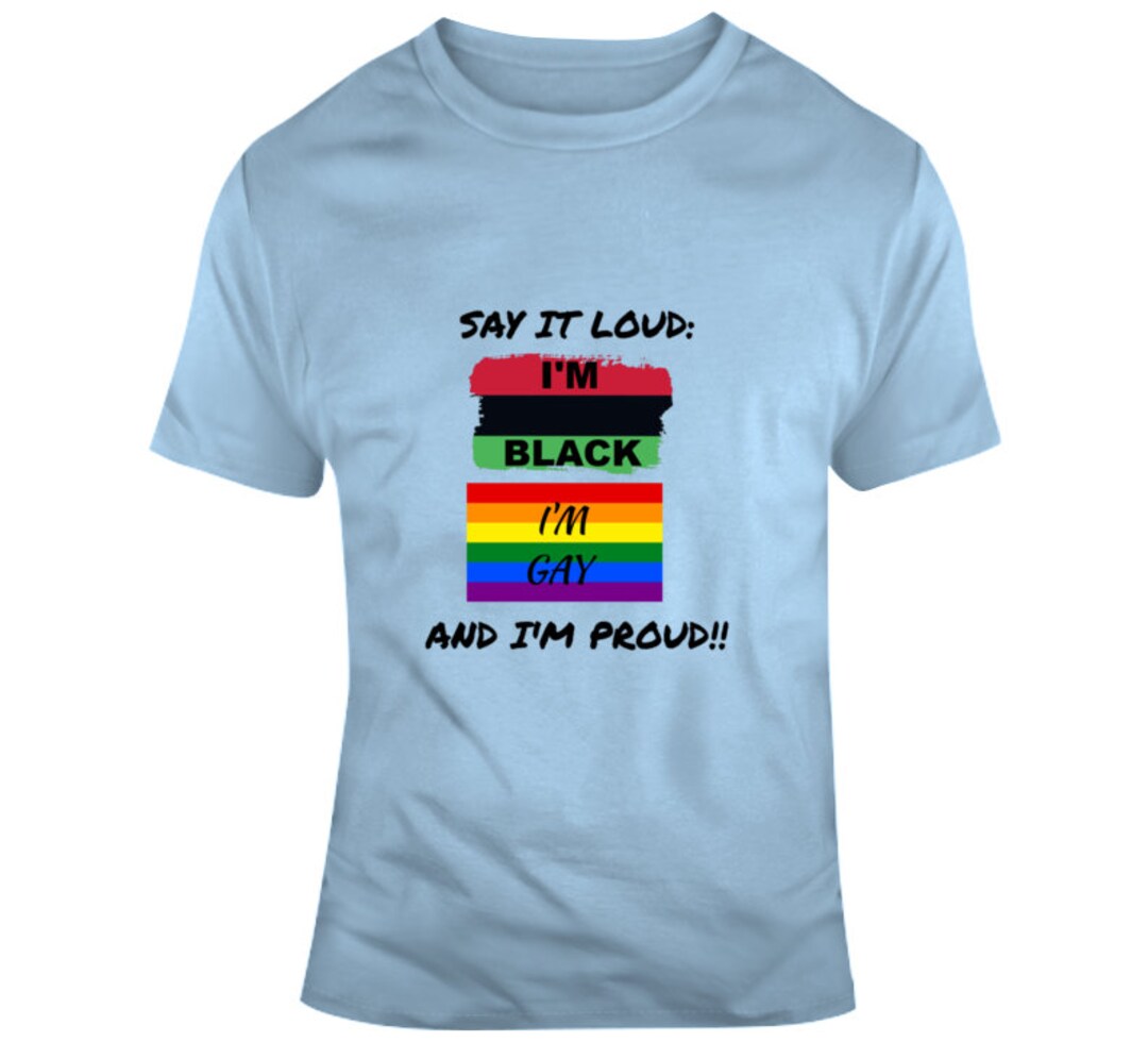 black gay pride shirt