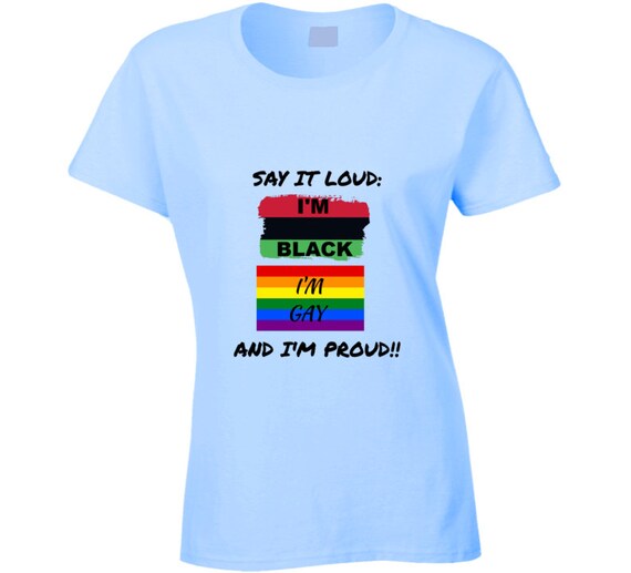 black gay pride shirt