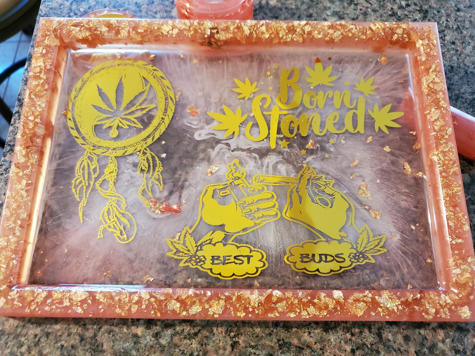 Custom Rolling Tray Set Best Buds Rolling Tray Cool Ashtray Etsy