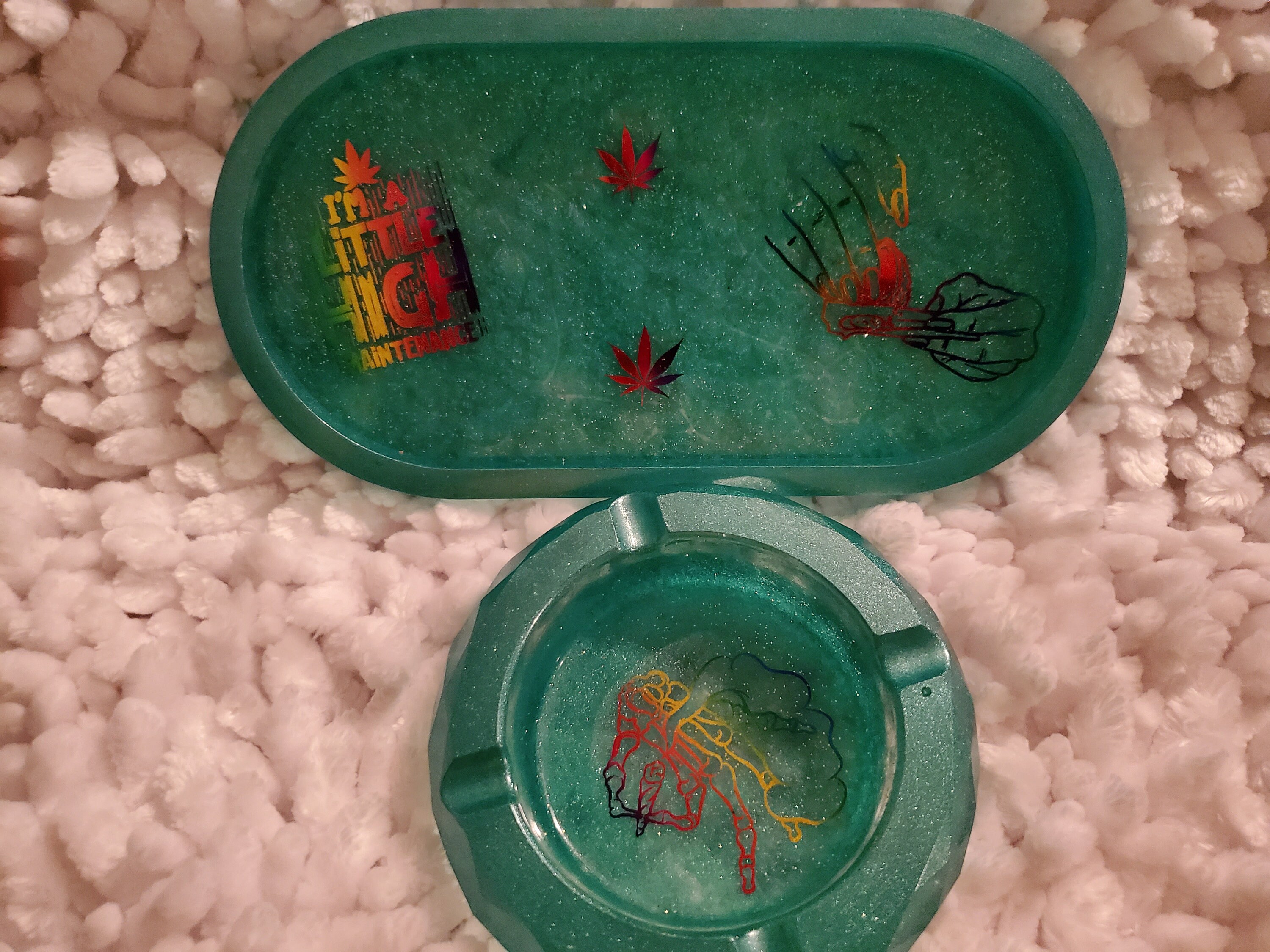 Rolling Tray Set Rolling Tray Cool Ashtray I'm A Little Etsy