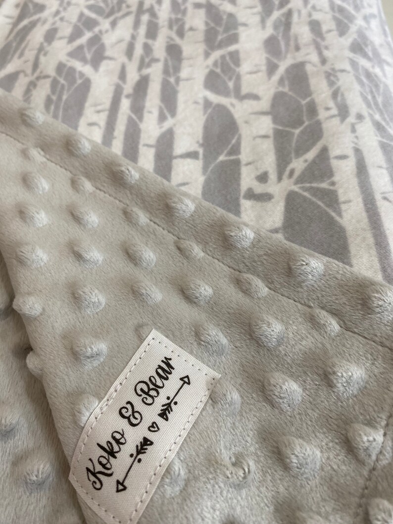 Majestic Aspen Trees Baby Minky Blanket Etsy