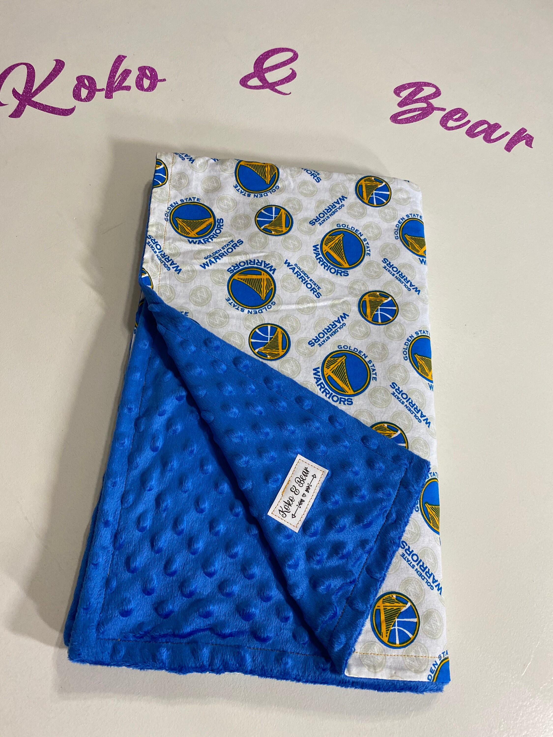 Golden State Warriors Baby Minky Blanket Etsy