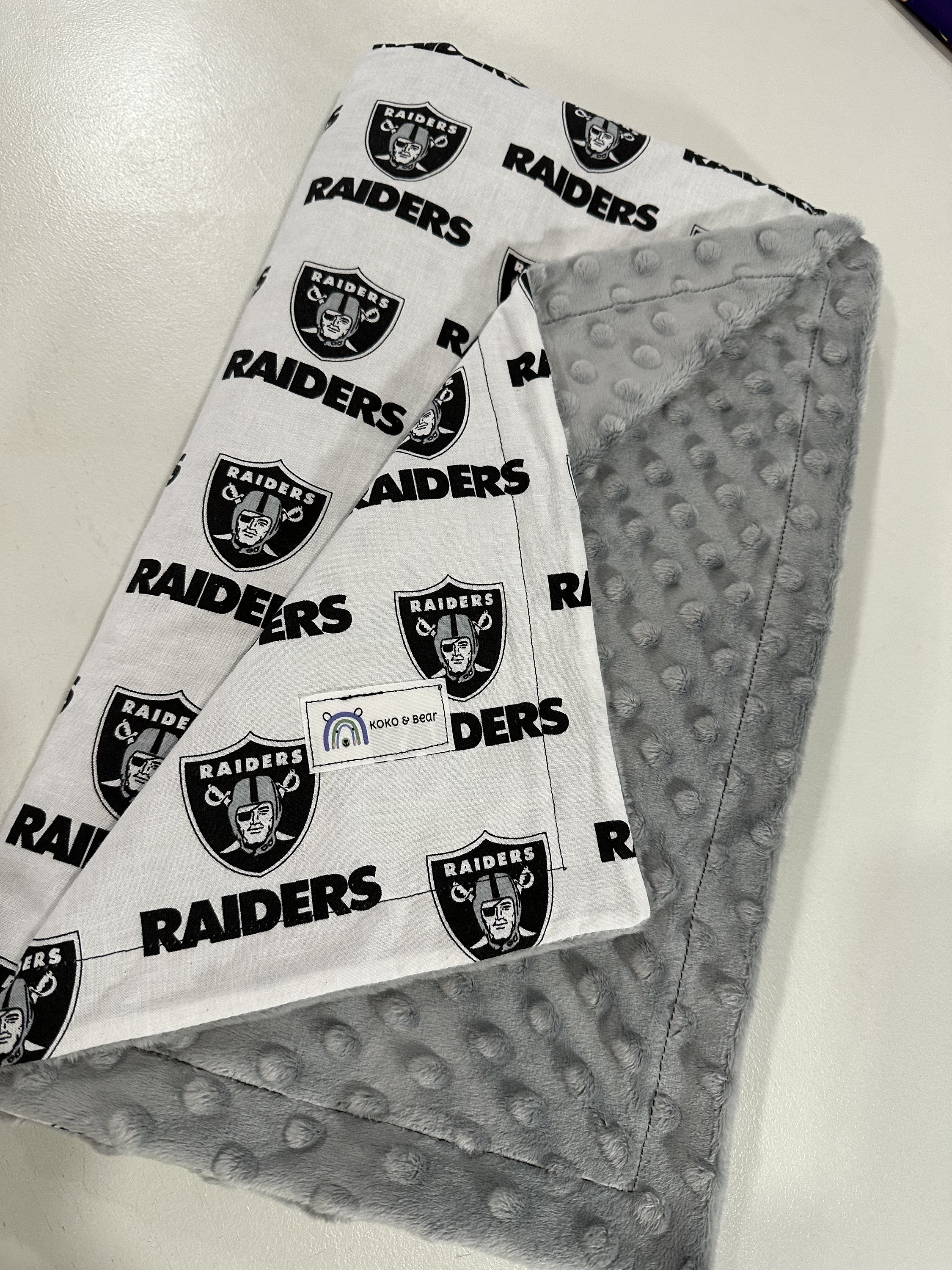 Raiders baby cheap blanket