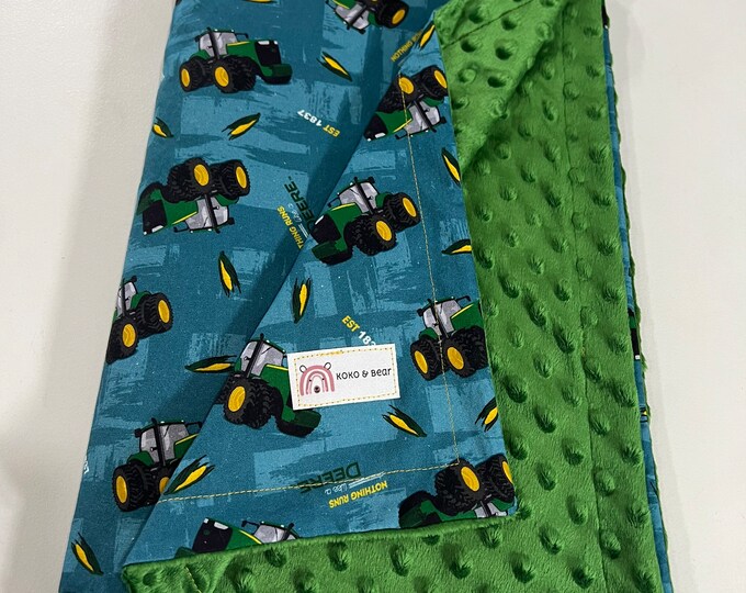 Nothin' Runs Like a Deere John Deere Baby Minky Blanket Etsy