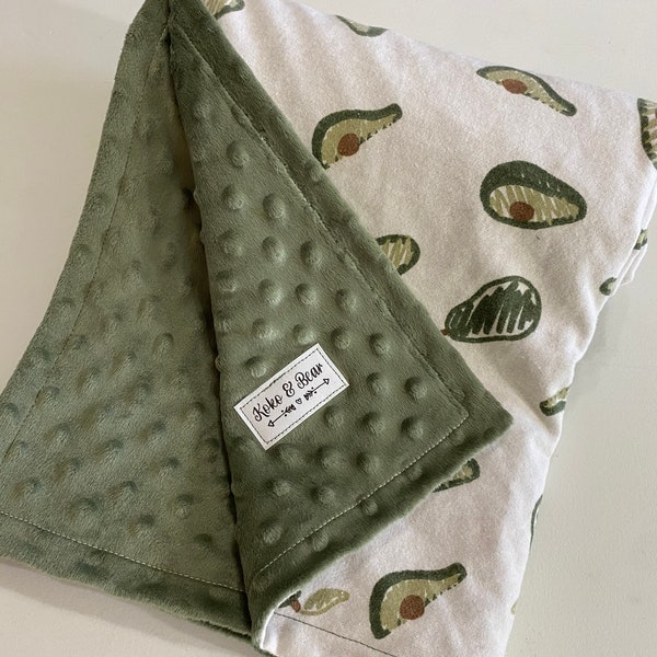 It's an Avocado! Baby Minky Blanket