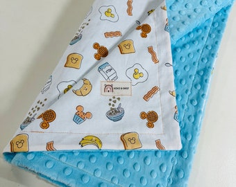 Mickey Mouse Yummy Breakfast Baby Minky Blanket