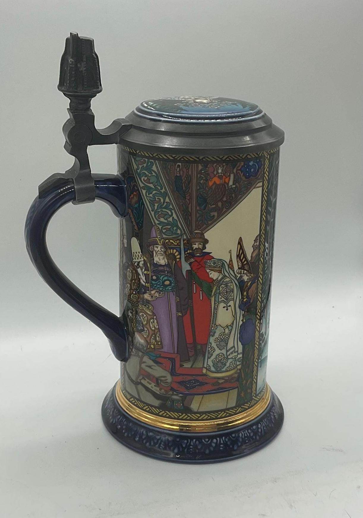 Preloved Villeroy & Boch Snegurochka Russian Fairy Tales 1978 Stein tankard Snow Maiden 1526 21cm x 13cm