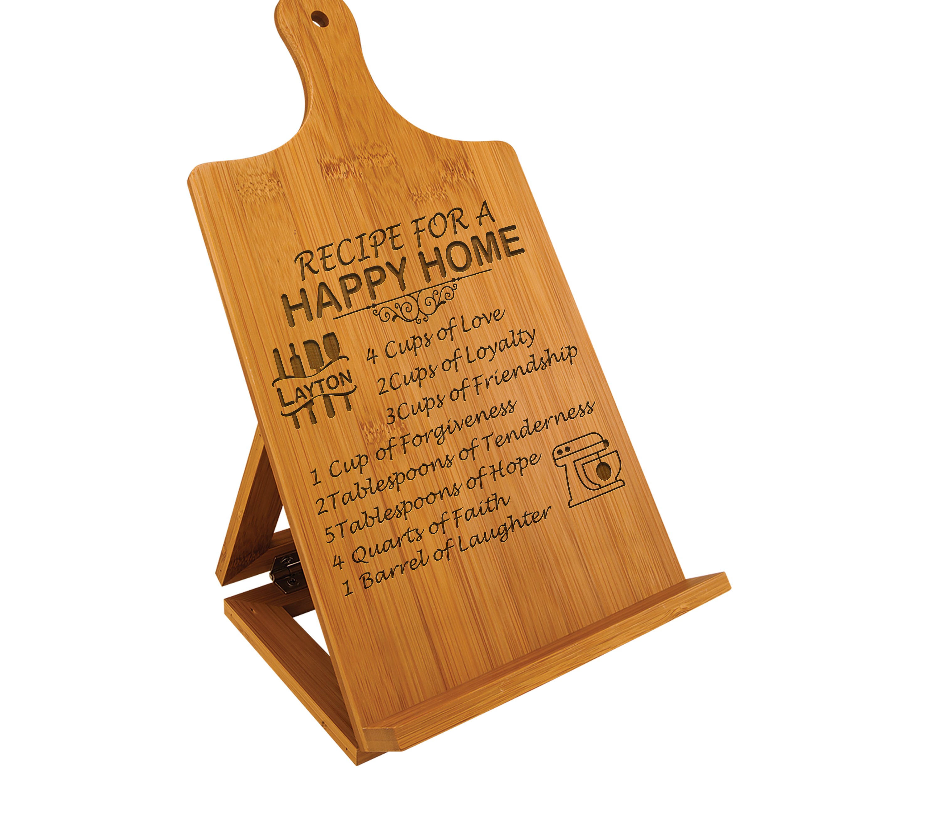 Personalized Cookbook Stand Tablet Holder Chef Easel New Etsy UK