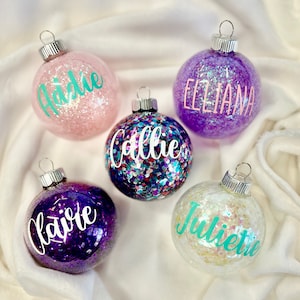 Personalized Christmas Ornaments | Custom Name Ornaments | Glass Ornaments