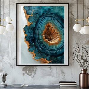 Abstract Blue Geode for Prints - Etsy