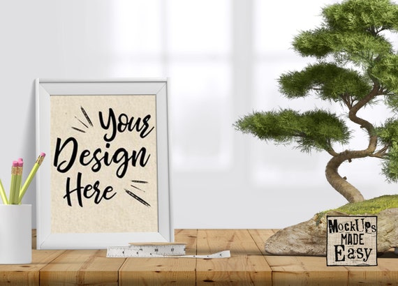 Frame Mockup White Frame Mockup Mock Up Empty Frame Mockup Etsy
