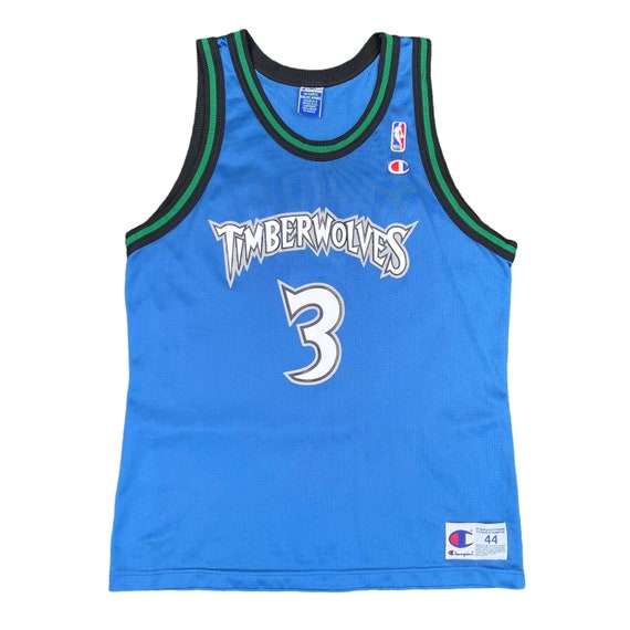 KEVIN GARNETT MINNESOTA TIMBERWOLVERS VINTAGE 1990'S CHAMPION JERSEY YOUTH  SMALL