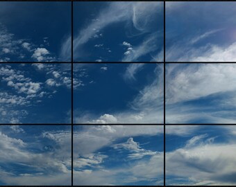 Cloud Mosaic. Canvas wall print. Printed and stretched to order. Wall art // home decor // landscape photography.