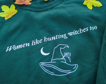 Women Like Hunting Witches Too Sticker // Mad Woman Taylor Swift // Folklore // Halloween
