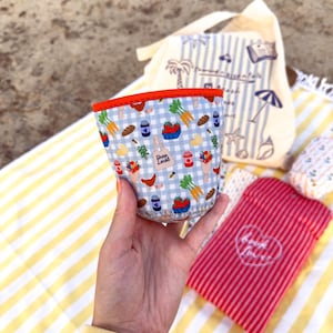 Farmers Market Drink Sleeve // Iced Coffee Sleeve // Beverage Cup Sleeve // Drink Cozy