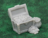 Treasure Chest Miniature 3D Resin Prints for 28mm Scale, D D, Pathfinder, Tabletop RPG