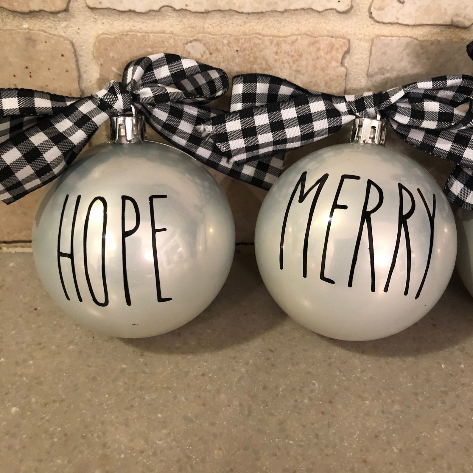 Rae Dunn Inspired Ornaments Set of 5 Etsy