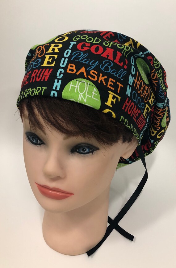 Sports Ball Games Surgical Scrub Cap Chef Hat Bonnet Or Etsy