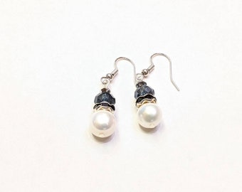 Freshwater Natural Pearl Earrings, Pearl Earrings, Grade AA Pearls, Gift for Mom, Gift for Her, One of a Kind Earrings, Bridal Jewelry,