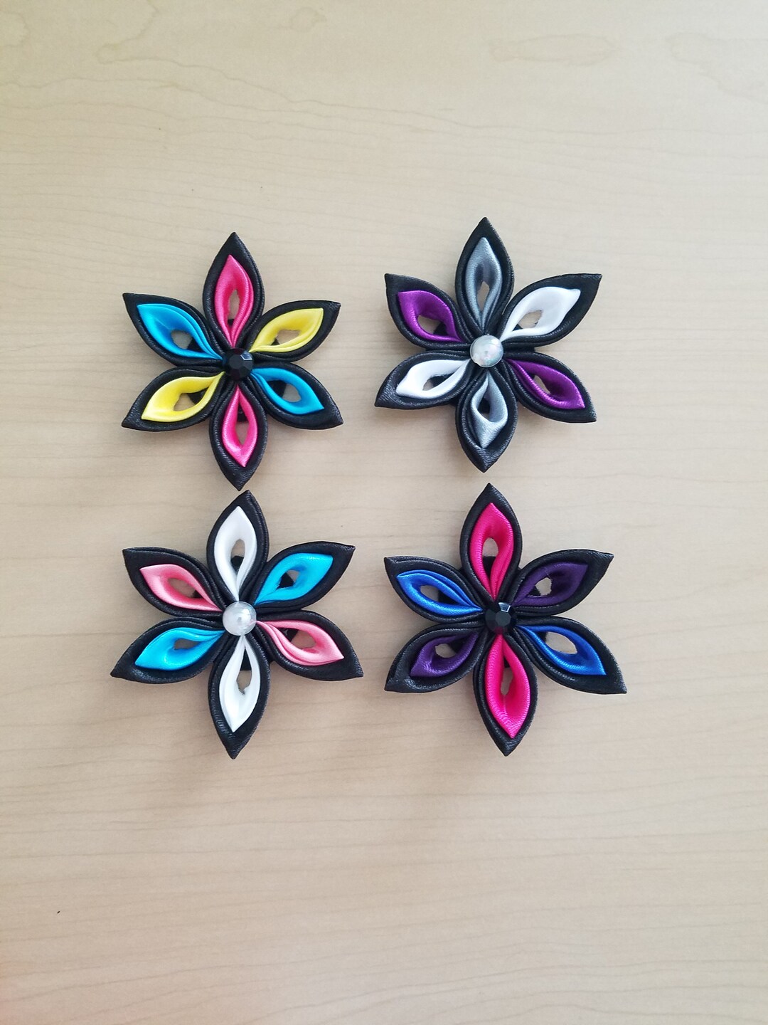 Pride Kanzashi Hair Clip - pansexual, asexual, transgender, bisexual, LGBTQT, Gay Lesbian Intersex Genderfluid Genderqueer - LGBT Ace Pride