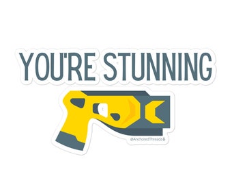 Police sticker, Taser, Stun gun, Police Wife Sticker, Funny Sticker, Cute Sticker, Back the Blue, thin blue line, pick up line, valentines