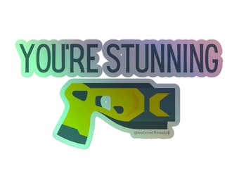 Police Sticker, Holographic sticker, Taser, Stun Gun, Police Wife Sticker, Funny Sticker, Cute Sticker, Back the Blue, Thin Blue Line,