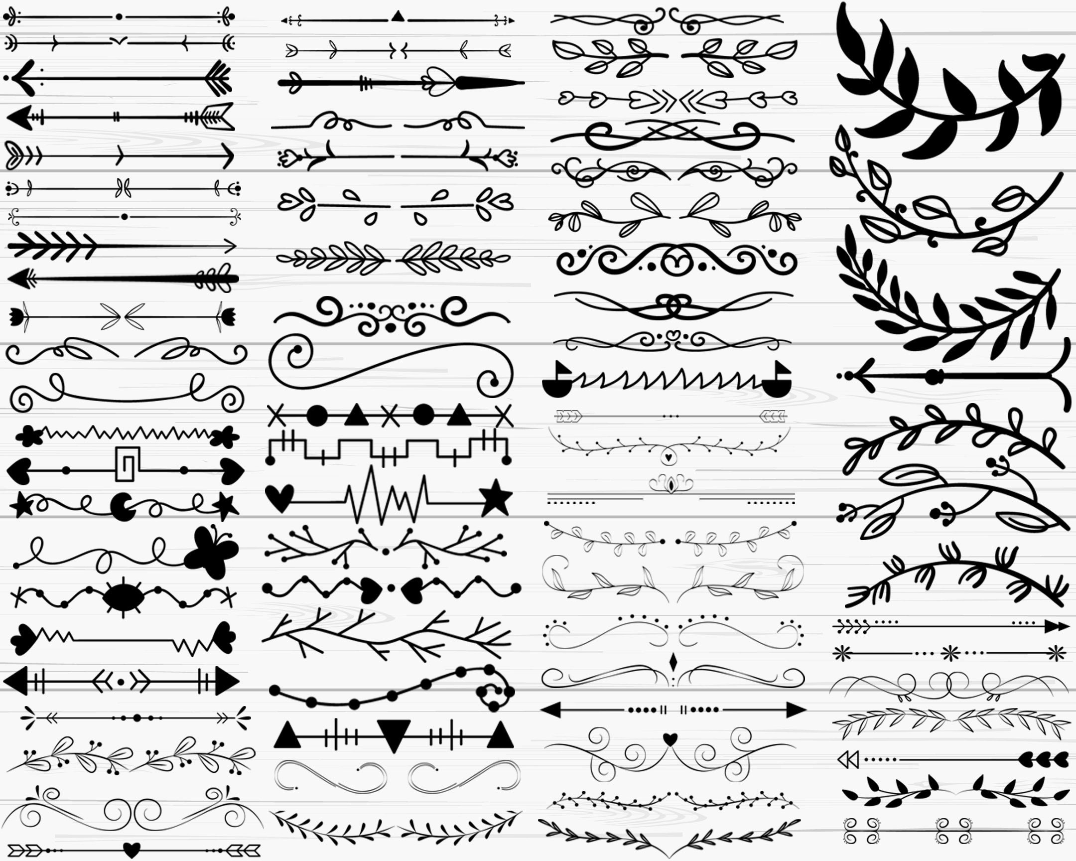 201 Text Dividers Bundle Svg, Text Dividers Svg, Heart Text Dividers