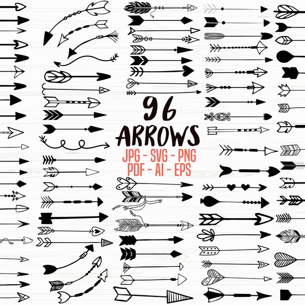 ARROW SVG Bundle, ARROWS Svg Cut files for Cricut, Digital Cutting File Graphic Design Arrow Svg Dfx Png clipart, Arrow svg clipart logo