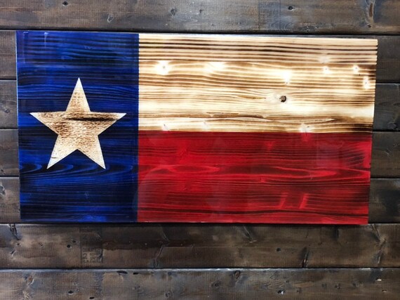 Texas Flag Rustic Flag Wood Flag Wooden Flag Rustic Decor Etsy