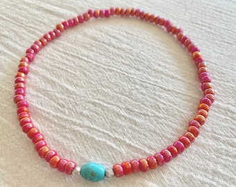 Ankle Bracelet, Strechy Anklet, Beach Anklet, Boho Beach Anklet, Beaded Bracelets, Colorful Jewelry, Gifts for Her, Ankle Jewelry, Boho