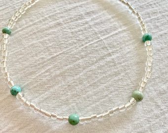 Turquoise Anklet, Beach Anklet, Ankle Bracelets, Beaded Bracelet, Turquoise Jewelry, Boho Jewelry, Boho Style, Unique Gifts, Womens Jewelry