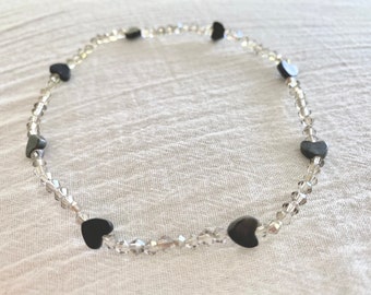 Ankle Bracelet, Heart Jewelry, Beaded Anklet, Gifts for Women, Ankle Bracelets, Beaded Jewelry, Beaded Bracelets, Boho Jewelry, Anklets