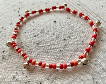 Bell Anklet, Bracelets, Boho Anklets, Ankle Bracelet, Boho Jewelry, Unique Jewelry, Beaded Anklet, Bohemian, Colorful, Body Jewelry, Boho